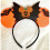 Disney Minnie Mouse Mickey Black sequence glitter pumpkin orange  headband 5