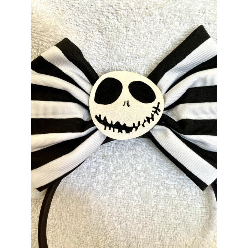 Disney Minnie Mouse Black white sequence glitter nightmare Jack headband 1