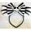 Disney Minnie Mouse Black white sequence glitter nightmare Jack headband 1