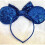 Disney Minnie Mouse Blue sequence glitter TinkerBell fairy headband Halloween 3
