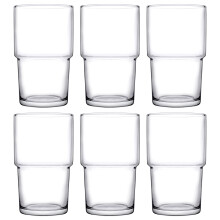 (6 Glasses) Pasabahce 440ml Stackable Tumbler Glasses 6 or 12