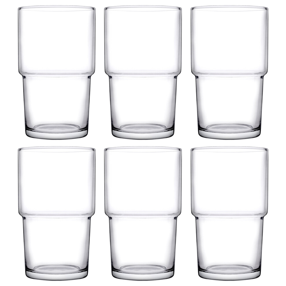 Pasabahce (6 Glasses) 440Ml Stackable Tumbler Glasses 6 Or 12