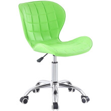 Green PU Adjustable Swivel, Chrome Base Modern Office Home Chair Best
