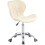 Milk White Adjustable Swivel, Chrome Base Modern Office Home Chair 1