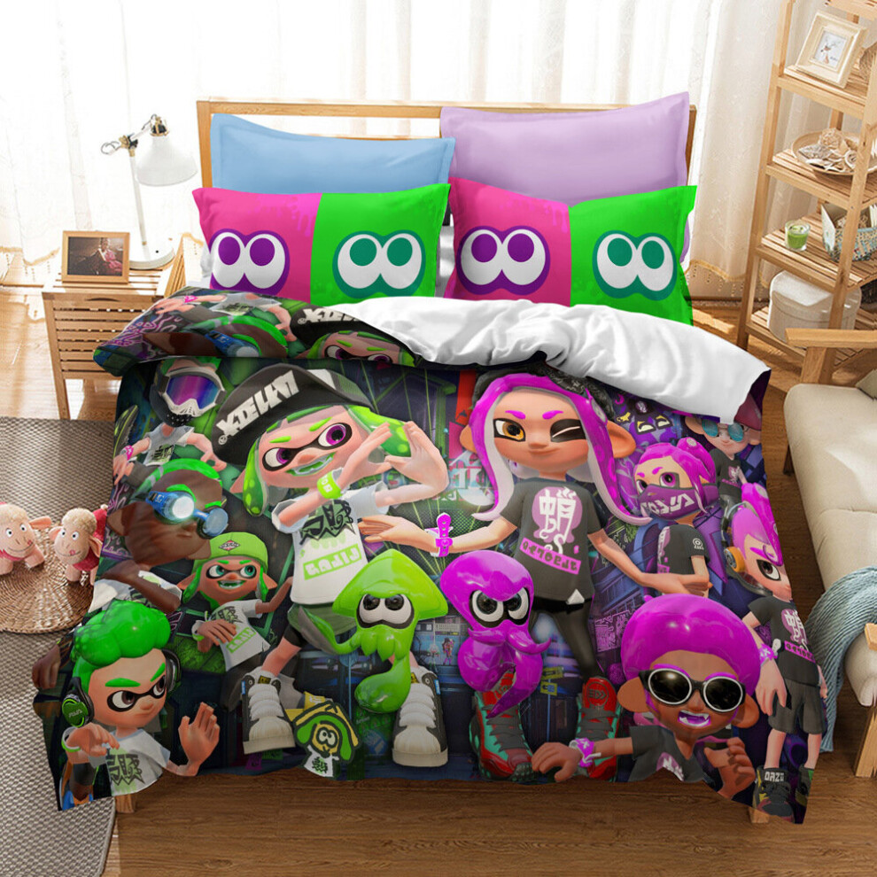 (Style 12, Single) Splatoon  Bedding Single Double King Duvet Cover