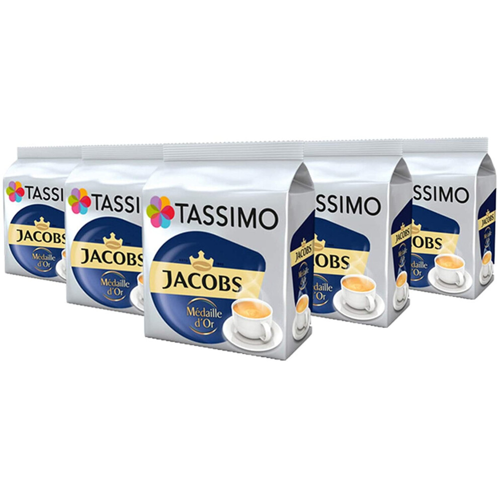 TASSIMO Jacobs Medaille d'Or Coffee Capsules Pods T-Discs Pack of 5, 80 Drinks