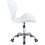White PU Adjustable Swivel, Chrome Base Modern Office Home Chair Best 2