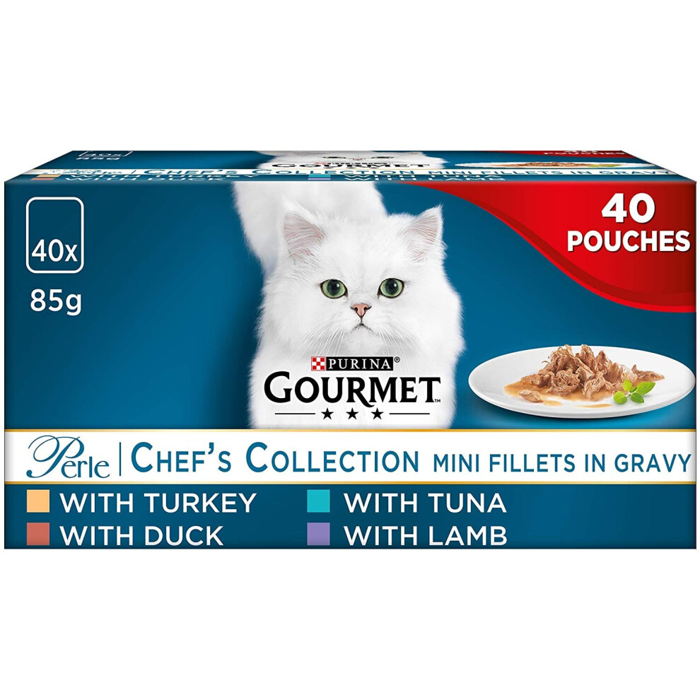 Purina Gourmet Perle Cat Food Chef's Collection, Mixed, 40 X 85G