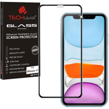 TECHGEAR® 3D GLASS Edition for iPhone 11, [FULL Screen Adhesion] & [Full Coverage] Tempered Glass Screen Protector Guard Cover Compatible with Apple