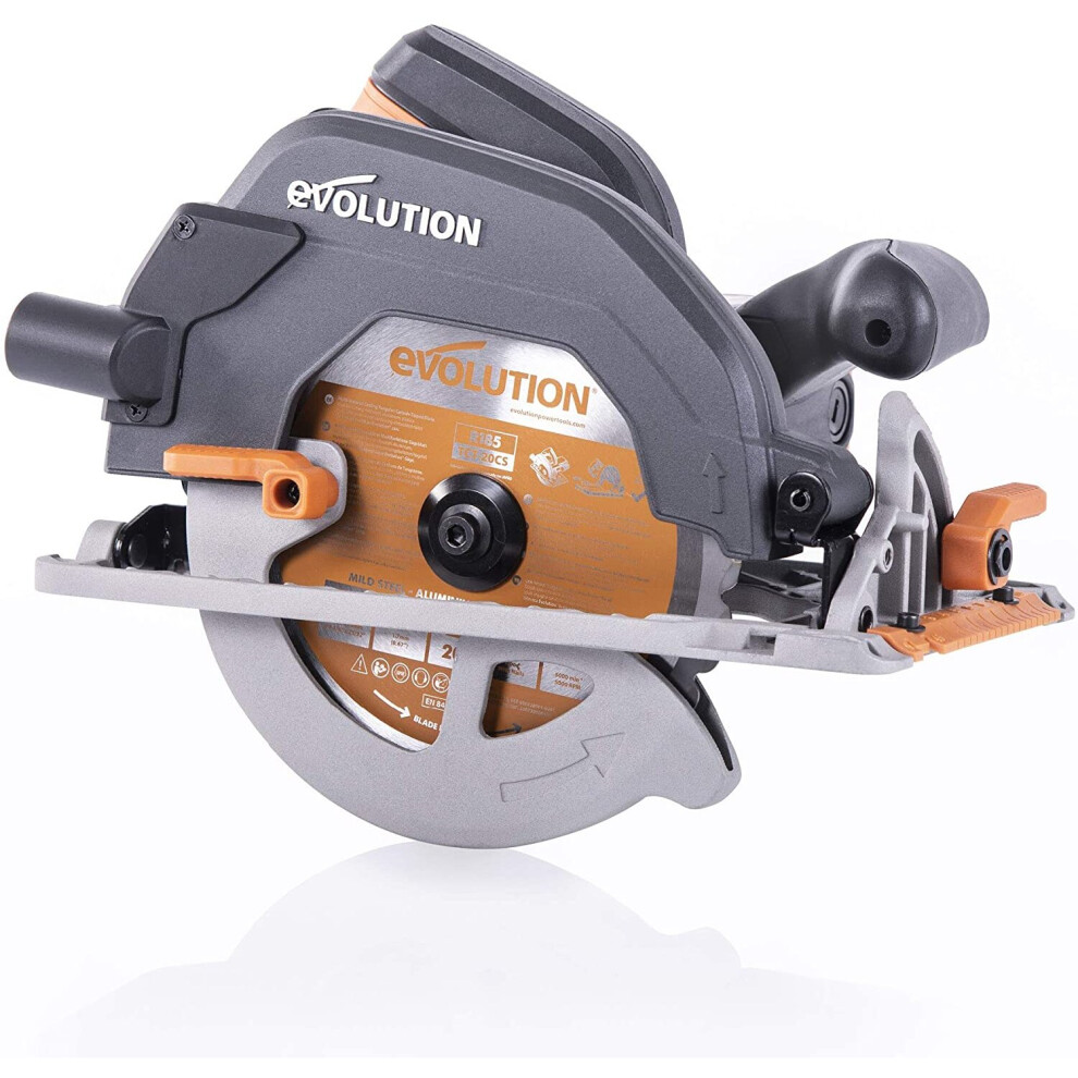 Evolution Power Tools R185CCS Multi-Material Circular Saw, 1600 W, 230 V-Domestic