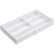 YAMAZAKI ORGANIZER PER CASSETTI ESTENSIBILE BIANCO 25X24.6-45X5.7 CM