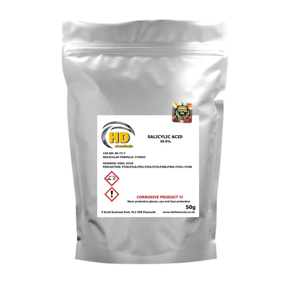 Hd Chemicals Ltd (50G) Salicylic Acid Powder 99.9% Peel Skin Care