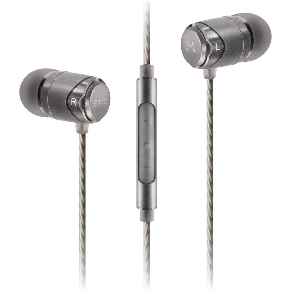 Soundmagic E11c High Fidelity Headphones Smartphone Earbuds In Ear Noise Reduction Earphones With Microphone And Remote Control For Audiophiles - Silver 860001650310
