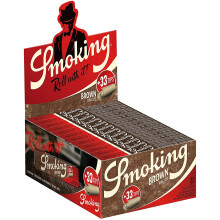 Smoking Rolling Paper King Size Brown Unbleached With Filters Full Box of 24 Booklets