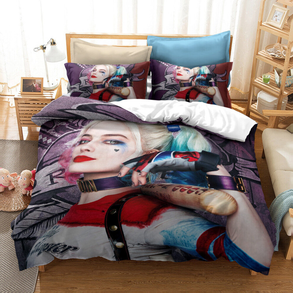 (Style 08, Double) Harley Quinn Bedding Single Double King Duvet Cover
