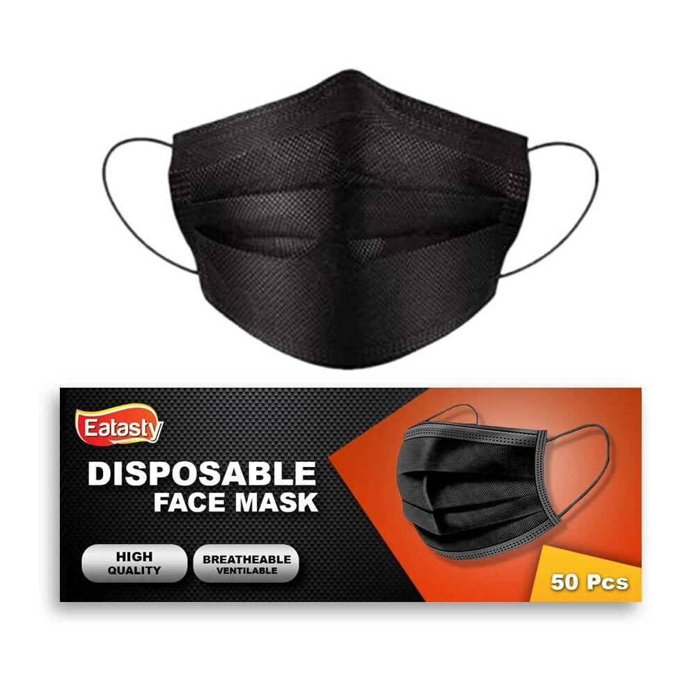 50 Pcs Face Masks Disposable For Adults,Disposable Protective Breathable Face Coverings,Motorbike_face_masks Breathable,Anti Haze Family Cover 5060824670761