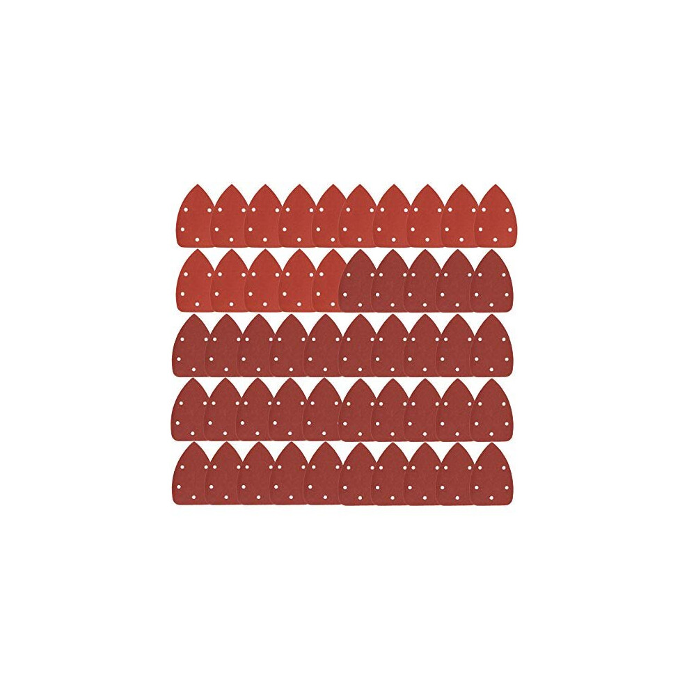 Bluezone 80 Pieces Mouse Detail Sander Sheets Sandpaper Sanding Paper Hook And Loop Assorted 40/80 / 120/240 Grits 6914735722677