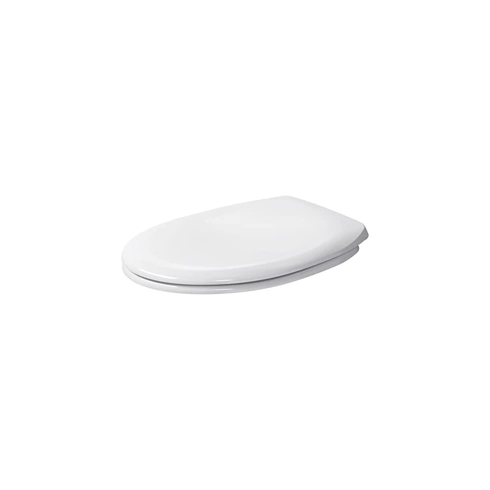 Duravit 0064290000Â Toilet Seat With Soft Close Hinges Stainless Steel White 4021534007262