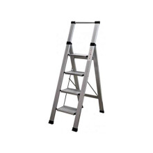 Homelux 710027 Flat Domestic Ladder, Aluminium, 4 Steps