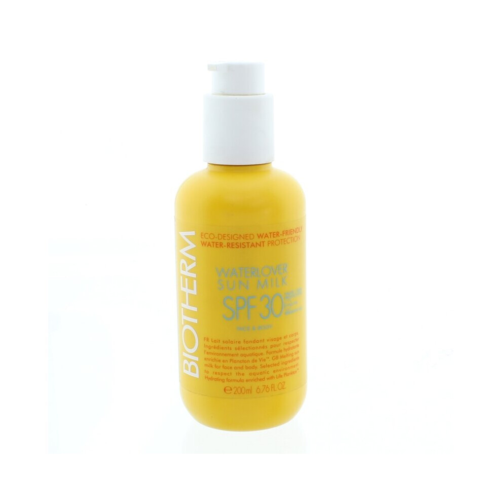 Biotherm Women's White/Blue Sunscreen Body Waterlover Sun Milk Spf30 - Image 4