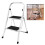 2 Step Steel Portable Folding Heavy Duty Ladder, Compact Folding Metal Stepladder Stool 1