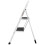 2 Step Steel Portable Folding Heavy Duty Ladder, Compact Folding Metal Stepladder Stool 2