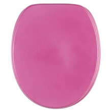 Toilet Seat | High-Quality Surface | Stable Hinges | Easy to Mount | Glittering Pink