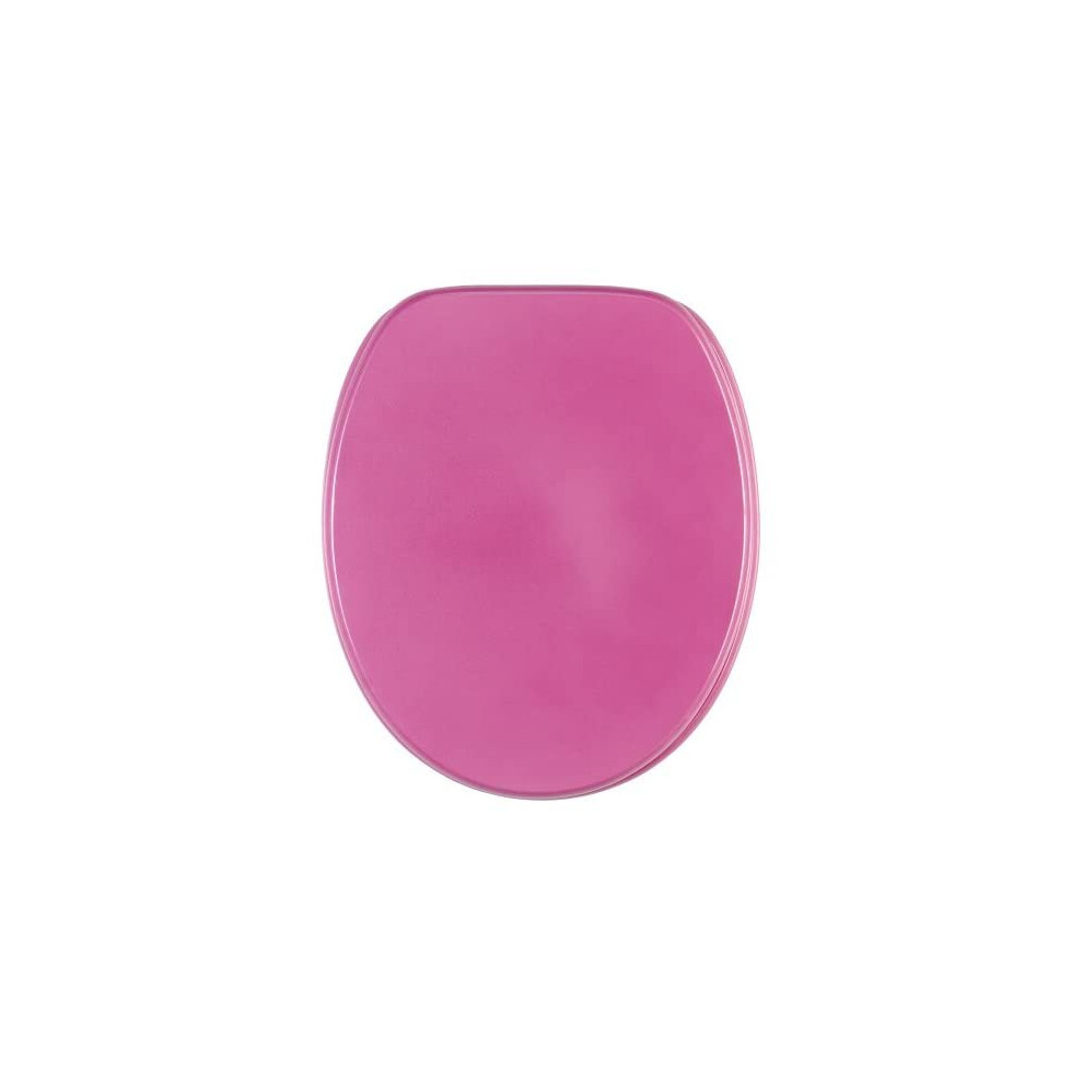 Toilet Seat | High-Quality Surface | Stable Hinges | Easy To Mount | Glittering Pink 820103642781