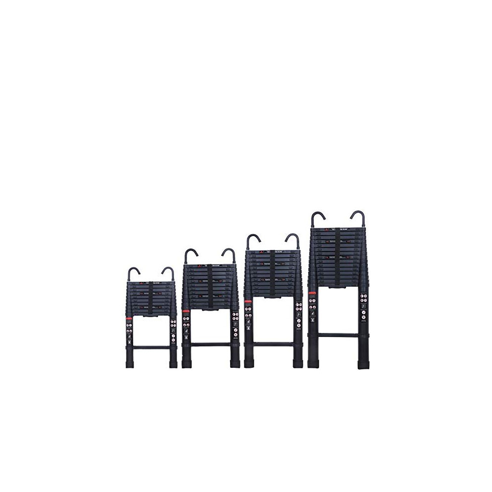 3.2M/3.8M/5M/6.2M Aluminum Telescopic Ladder With Detachable Hook For Loft Indoor Outdoor Office House, Protable Folding Extension Ladder, En131 033985006040