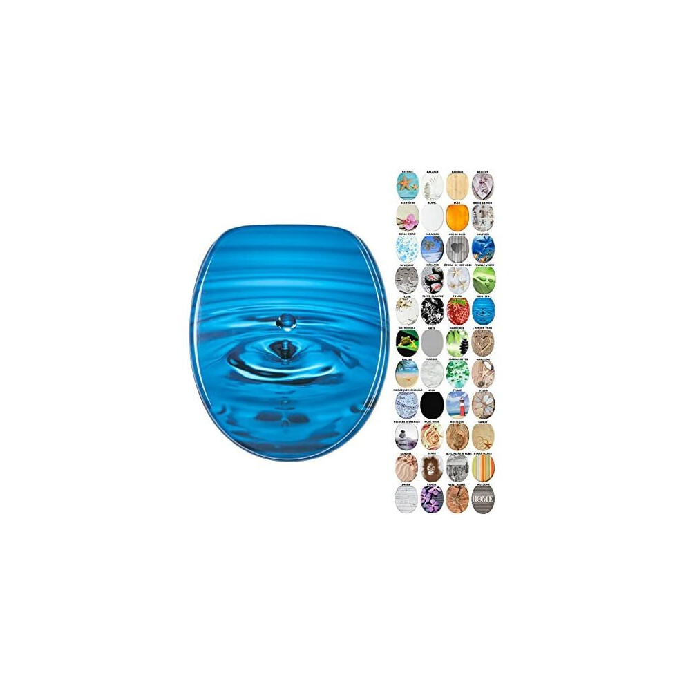 Soft Close Toilet Seat | Stable Hinges | Easy To Mount | High-Quality Surface | Waterdrop 784672892834
