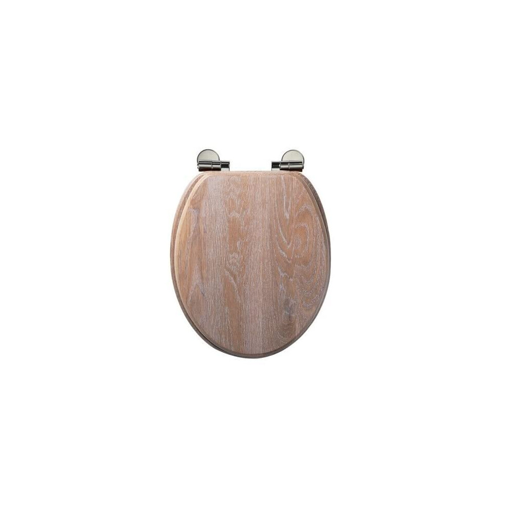 Traditional Limed Oak Soft Close Toilet Seat 5016519164602