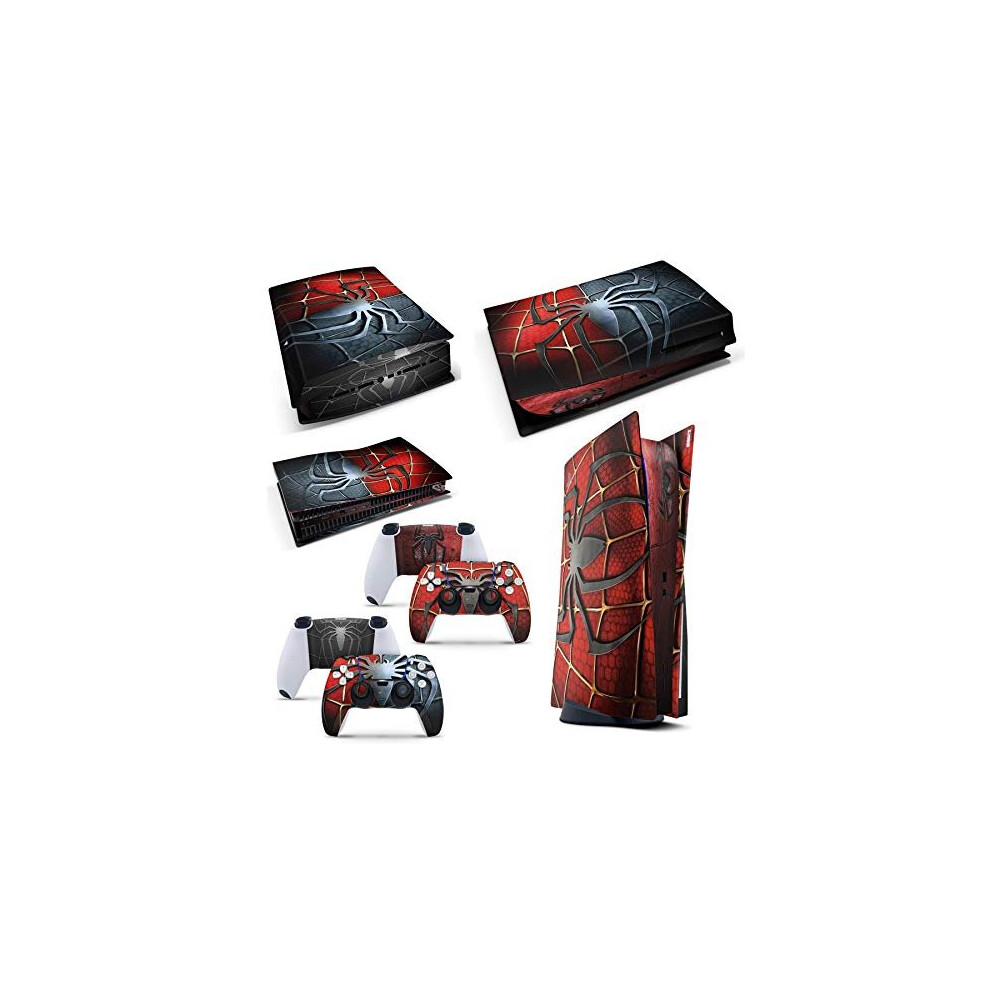 Gng Ps5 Console Spider Skin Decal Vinal Sticker + 2 Controller Skins Set 5060611267990