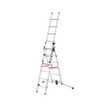 Hailo 9306-507 Profilot 2018 Aluminium Combination Ladder, Silver