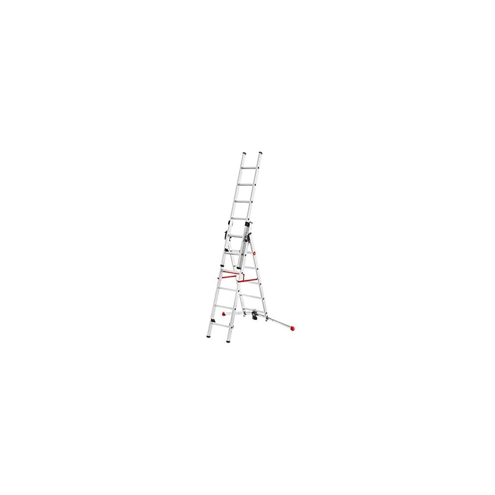 Hailo 9306-507 Profilot 2018 Aluminium Combination Ladder, Silver 4007126024985