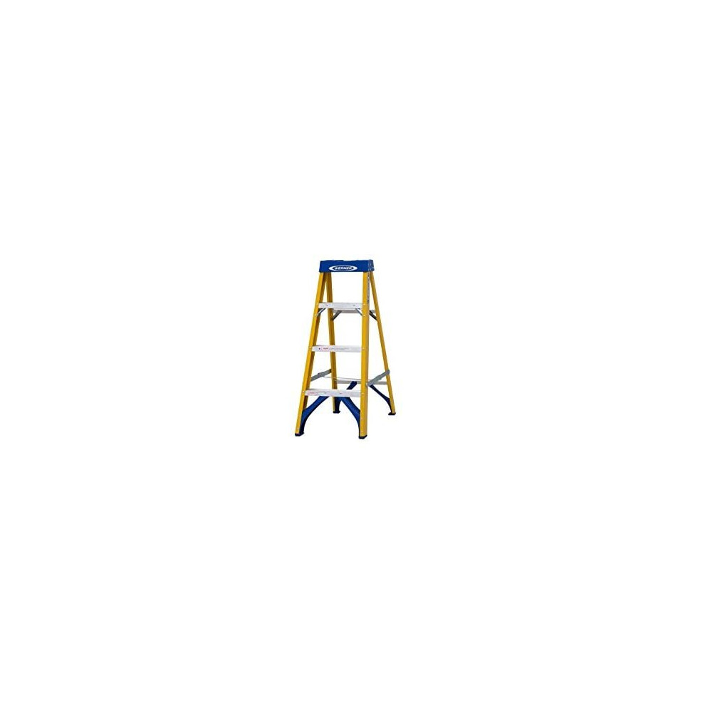 Werner Fibreglass Swingback Stepladder - 4 Tread