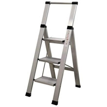 Homelux 710026 Domestic Flat Ladder, Aluminium, 3 Steps