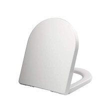 AQUALONA D Shaped Toilet Seats Soft Close Thermoplastic Anti-Bacterial Material Two-Button Hinge Release for Quick Cleaning Easy Install 3