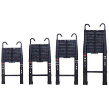 Aluminum Multi-Purpose Ladder with Detachable Hook, Protable Extension Telescopic Ladder for Indoor Outdoor Office Loft Attic Ladder, EN131, Max