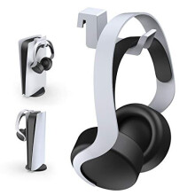 NexiGo Suport pentru căști PS5 - Alb, minimalist, mini suport cu bară de susținere pentru căștile PS5 - din aluminiu și ABS
