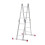 Werner 75012 Multi Purpose Ladder 12 in 1 with Platform Combi, Silver & Red 2