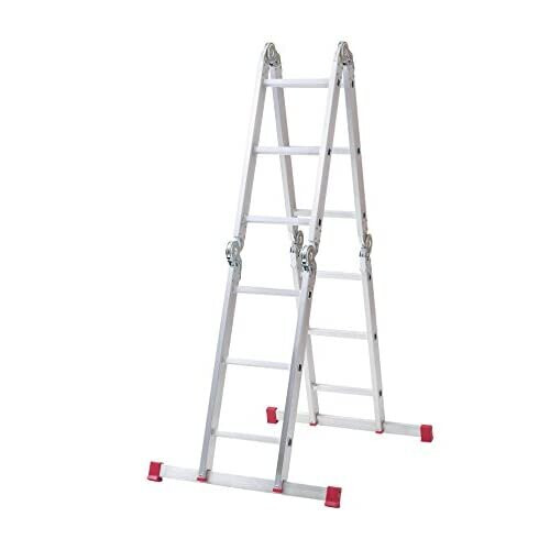 Werner 75012 Multi Purpose Ladder 12 in 1 with Platform Combi, Silver & Red 1