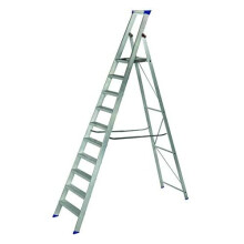 Werner 7151018 MasterTrade Platform Stepladder 10 Tread, Silver, One Size