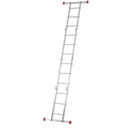 Werner 75012 Multi Purpose Ladder 12 in 1 with Platform Combi, Silver & Red 2