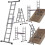 Werner 7101518 5 in 1 Combination Ladder with Platform Combi, Silver, One Size 1