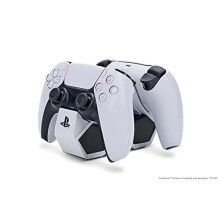 Stazione di ricarica doppia - POWER A - PS5 DualSense - Bianco - Ricarica 2 controller simultaneamente - Indicatore LED