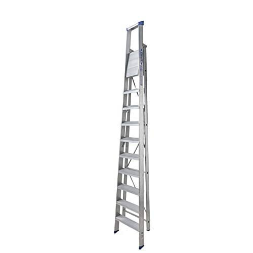 Werner 7151018 MasterTrade Platform Stepladder 10 Tread, Silver, One Size 1