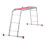 Werner 75012 Multi Purpose Ladder 12 in 1 with Platform Combi, Silver & Red 4