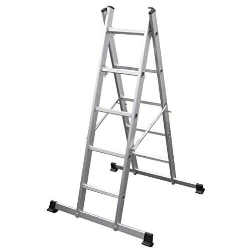 Werner 7101518 5 in 1 Combination Ladder with Platform Combi, Silver, One Size 1