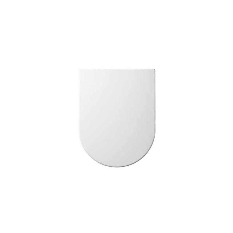 Long Projection Elongated D Shape One Button Quick Release Soft Close White Toilet Seat