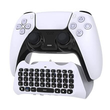 Controller Keyboard Keypad Compatible with PS5 - Wireless Bluetooth Game Chatpad Keyboard, 47 Keys Keypad - Built-In Speaker &3.5mm Headset Audi